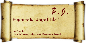 Poparadu Jagelló névjegykártya